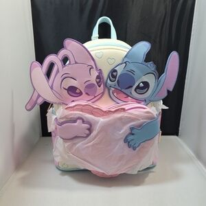 Loungefly Disney Stitch & Angel Be Mine Mini Backpack NWT